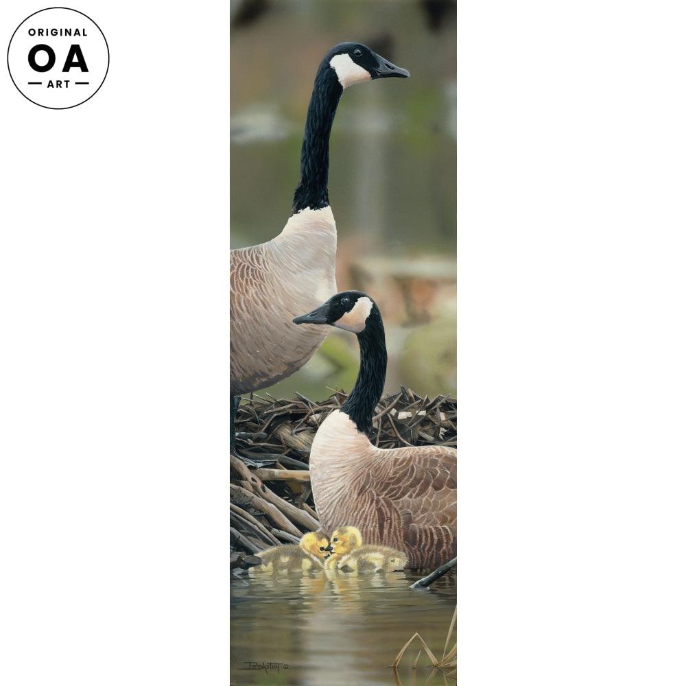 Family Time—Canada Geese Original Acrylic Painting - Wild Wings