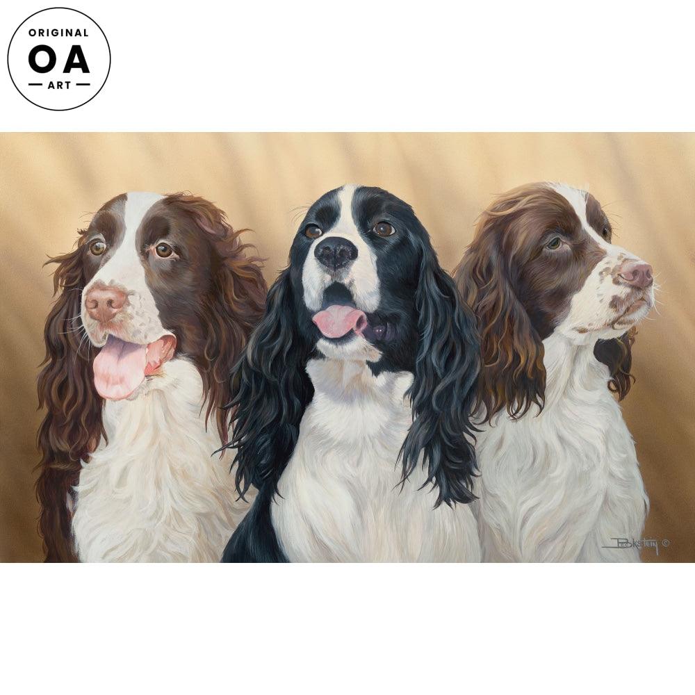 Springer Trio Original Acrylic Painting - Wild Wings