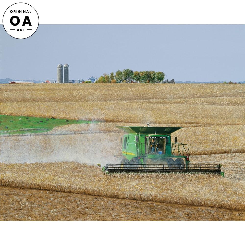 Amber Waves of Grain—Combine Original Acrylic Painting - Wild Wings