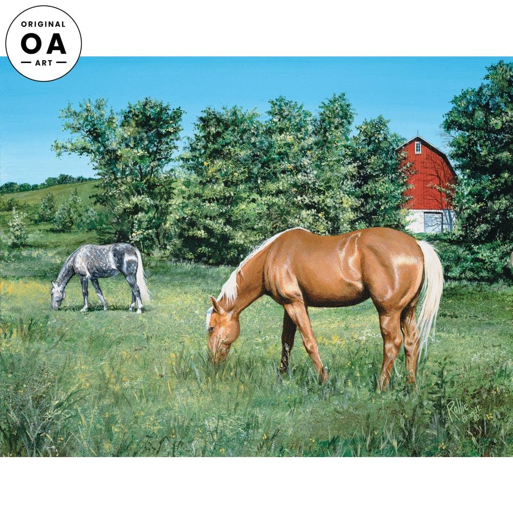 Close To Home—Horses Original Acrylic Painting - Wild Wings