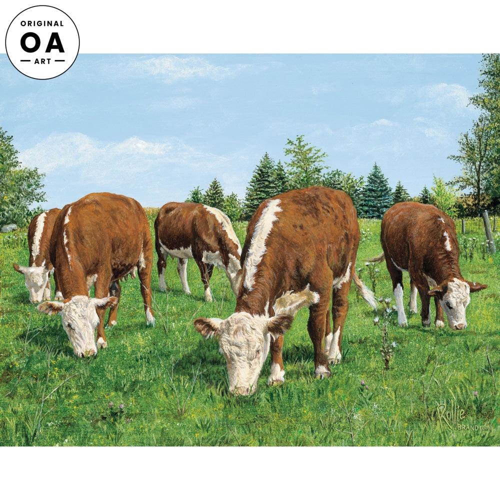 What's Your Beef?—Herefords Original Acrylic Painting - Wild Wings