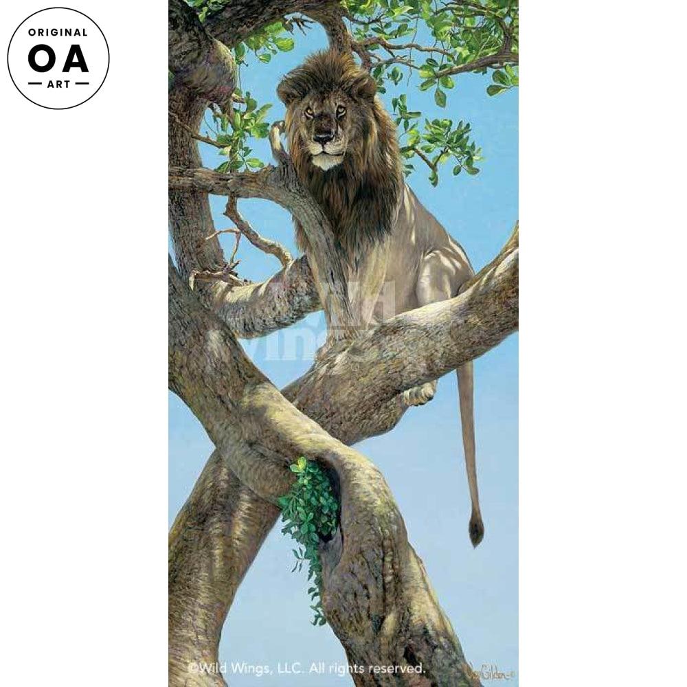 High and Mighty—Lion Original Oil Painting - Wild Wings