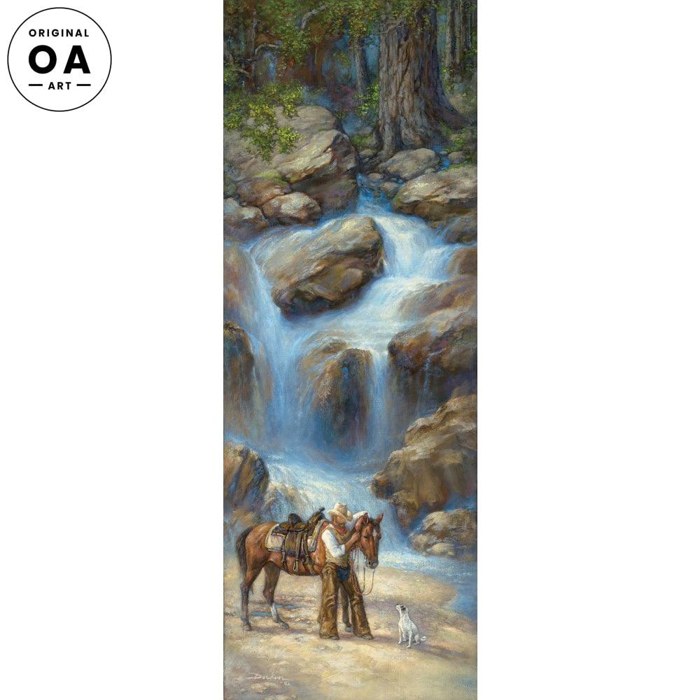 Good Place to Rest—Cowboy Original Oil Painting - Wild Wings