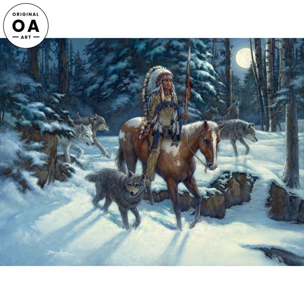 Moon Walk—Native American Original Oil Painting - Wild Wings