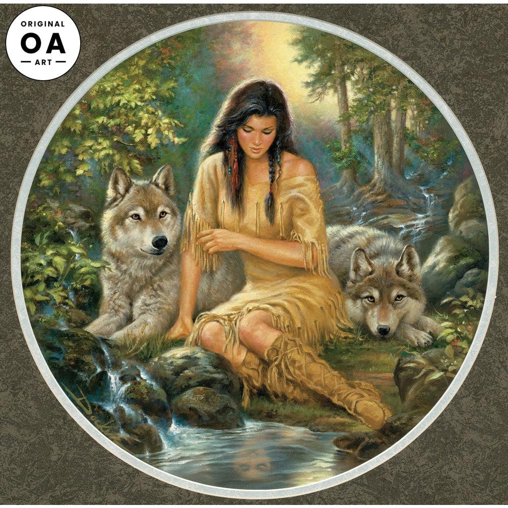 Reflective Souls Original Oil Painting - Wild Wings