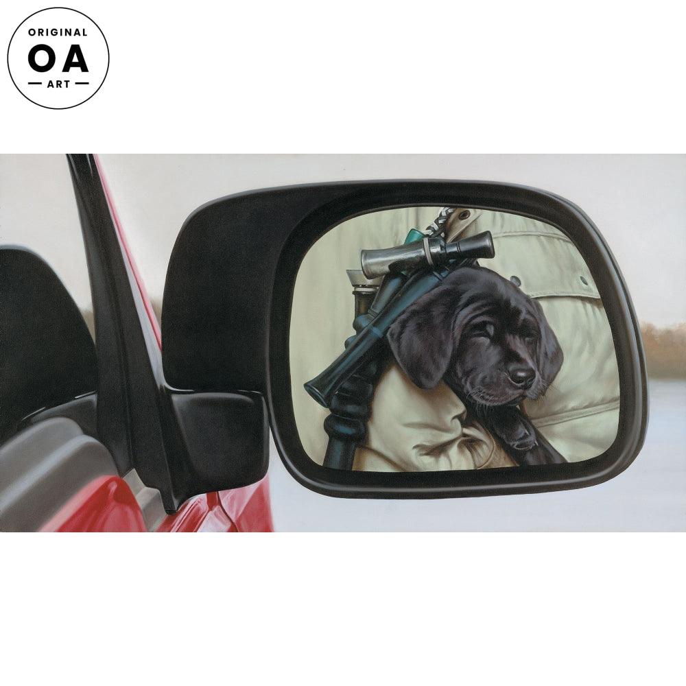 Objects are Cuter than They Appear—Black Lab Original Oil Painting - Wild Wings