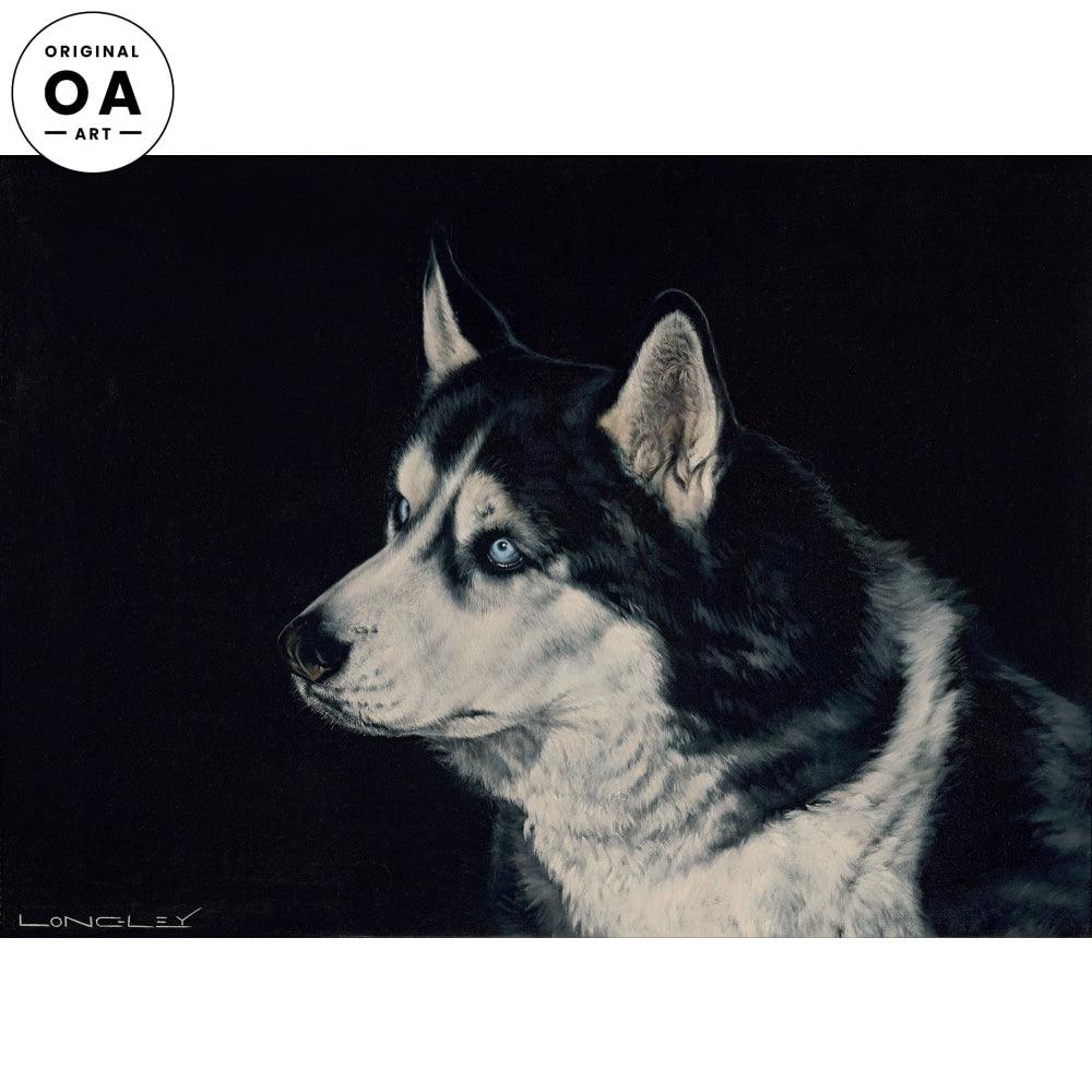 Old Blue Eyes—Siberian Husky Original Oil Painting - Wild Wings