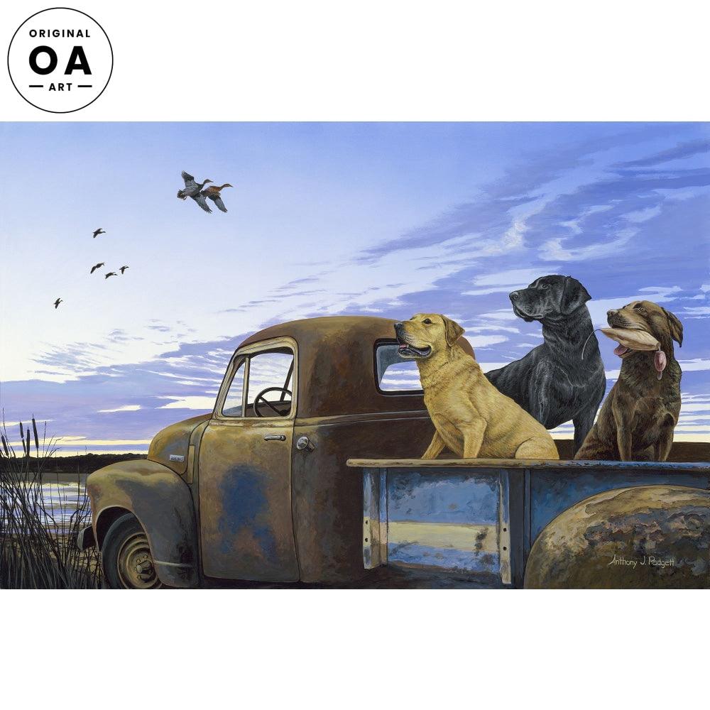 Full Load - Labrador Retrievers Original Acrylic Painting from