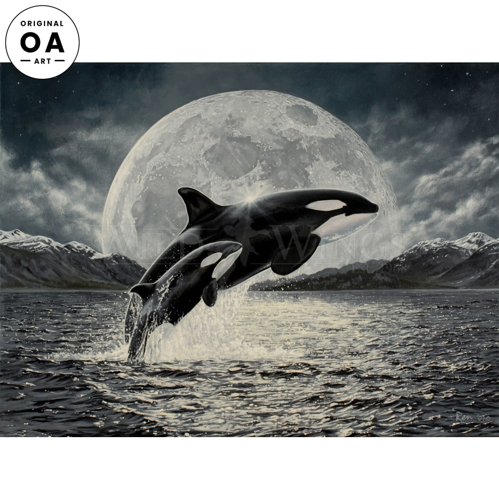 Moondance Original Acrylic Painting - Wild Wings