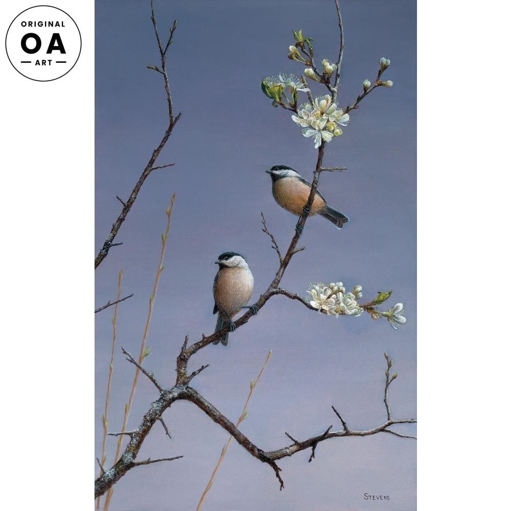 Easter Song—Chickadees Original Oil Painting - Wild Wings