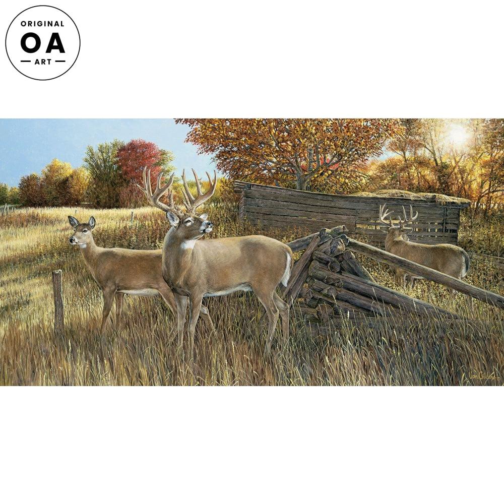 Waiting Game—Deer Original Oil Painting - Wild Wings