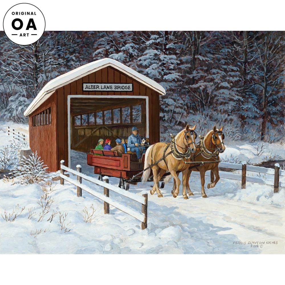 Alder Lane Bridge Original Acrylic Painting - Wild Wings