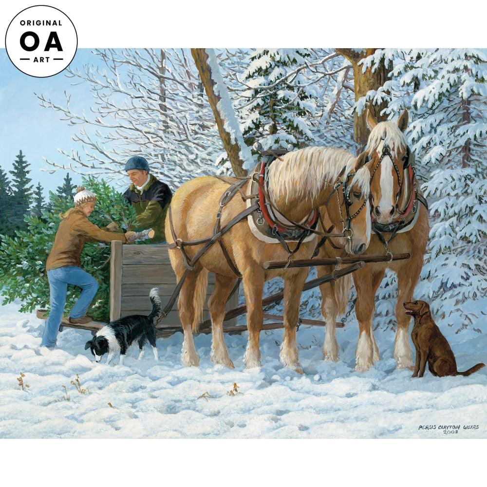 December Tradition Original Acrylic Painting - Wild Wings