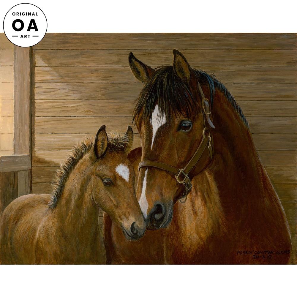 Fancy & Glo—Horses Original Acrylic Painting - Wild Wings