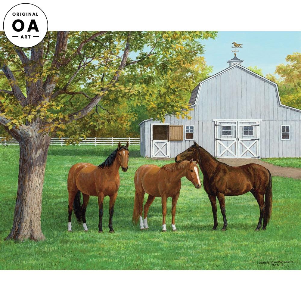 Home Sweet Home—Horses Original Acrylic Painting - Wild Wings