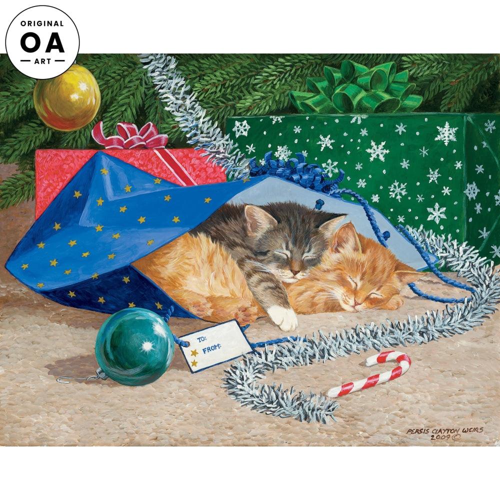 Nap Sack—Kittens Original Acrylic Painting - Wild Wings