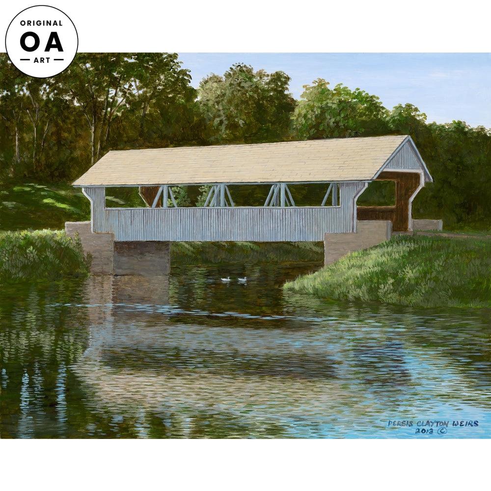 Quiet Morning—Covered Bridge Original Acrylic Painting - Wild Wings