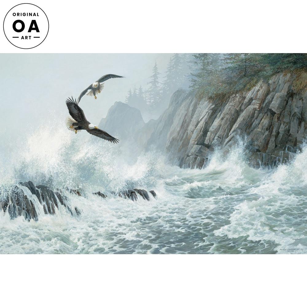 Storm Riders—Eagles Original Acrylic Painting - Wild Wings