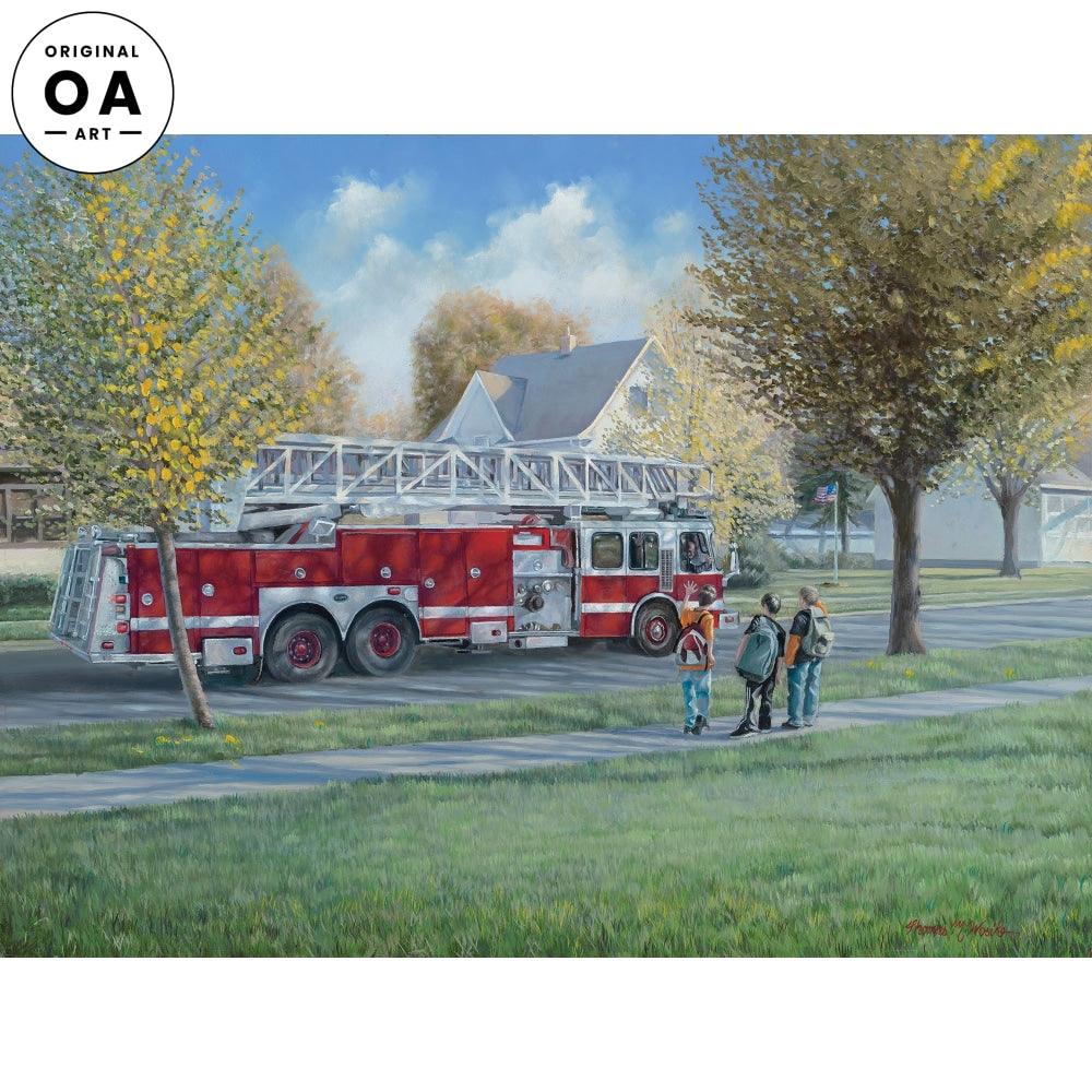 American Vignette—Firemen Original Oil Painting - Wild Wings