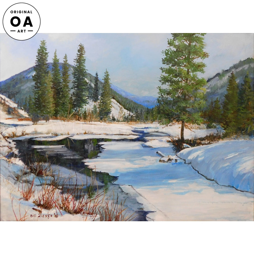 Eagle River Thaw Original Acrylic Painting - Wild Wings