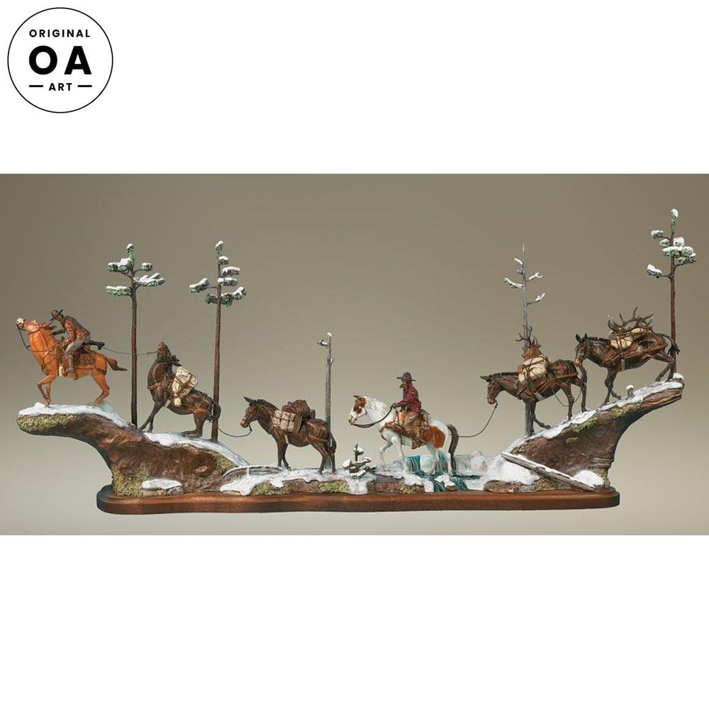 Limiting Out Original Bronze Sculpture - Wild Wings