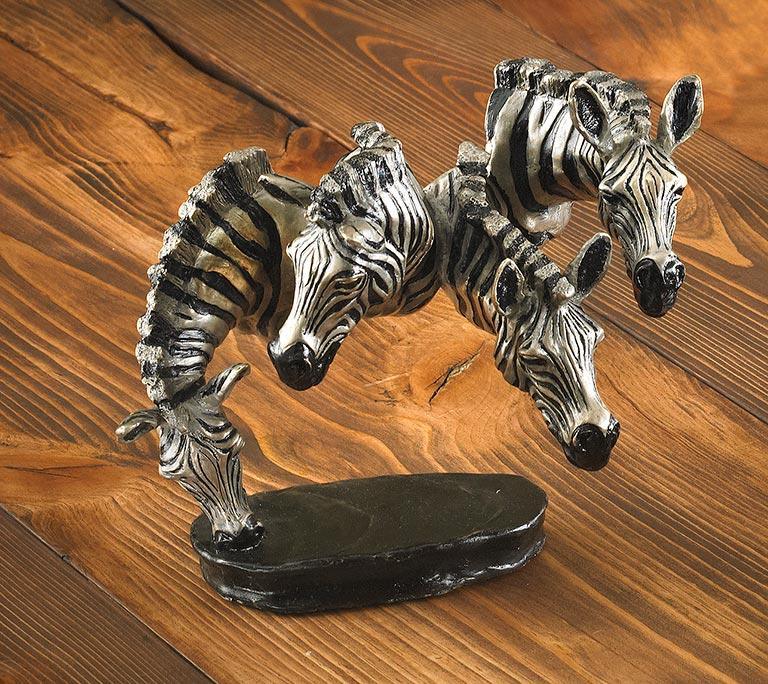 Watering Hole Zebra Sculpture - Wild Wings