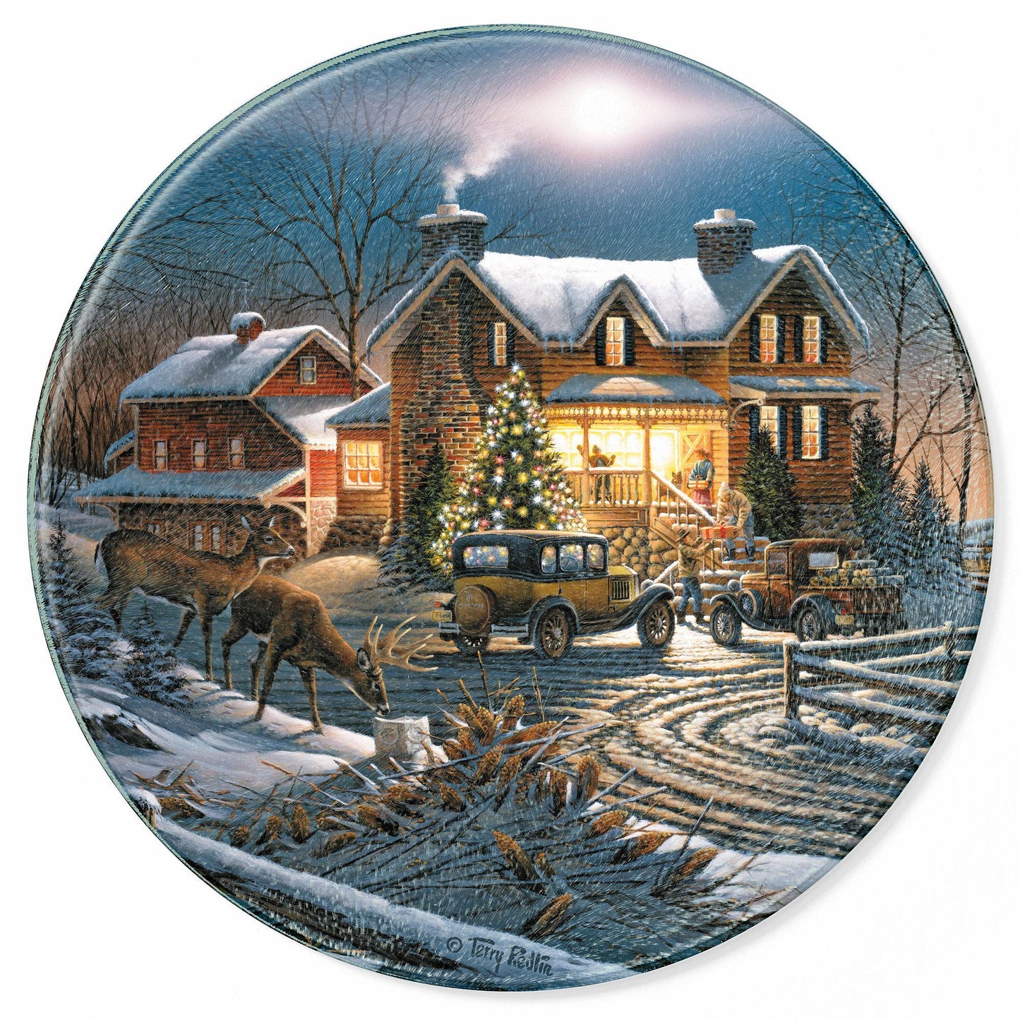 And Crown Thy Good with Brotherhood Round Cutting Board - Wild Wings