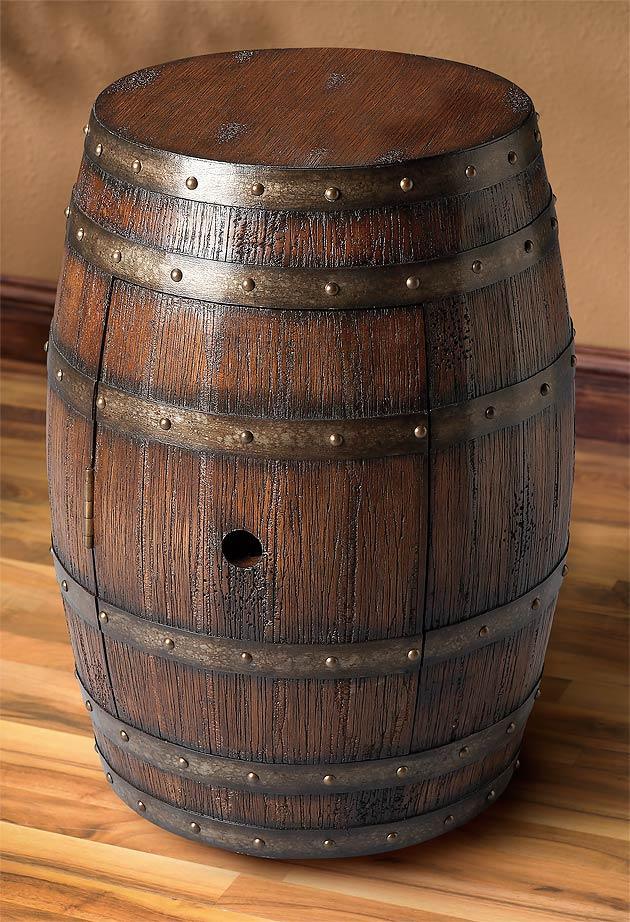 Dark Brown Barrel Side Table - Wild Wings