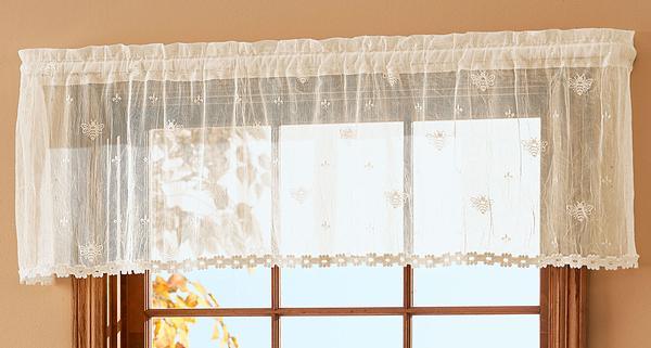 Bees Crushed Lace Valance - Wild Wings