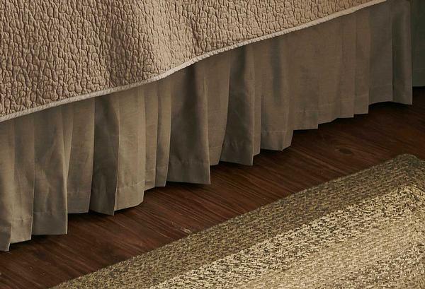 Smokey Taupe Bedskirt (King) - Wild Wings