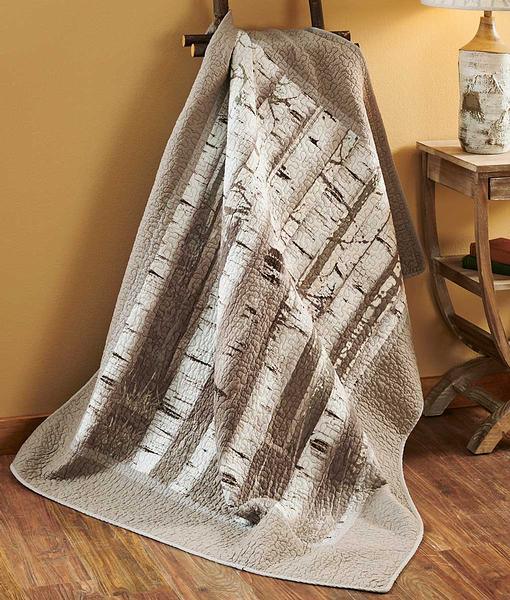 Birch Forest Throw Blanket - Wild Wings