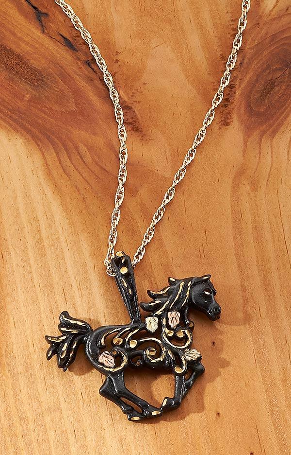 Black Horse Necklace from Wild Wings