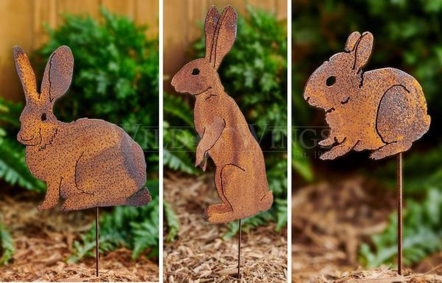 Bunny Garden Stakes (Set of 3) - Wild Wings