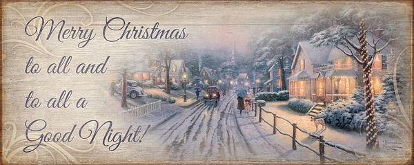 Merry Christmas to All 12" x 30" Wood Sign - Wild Wings