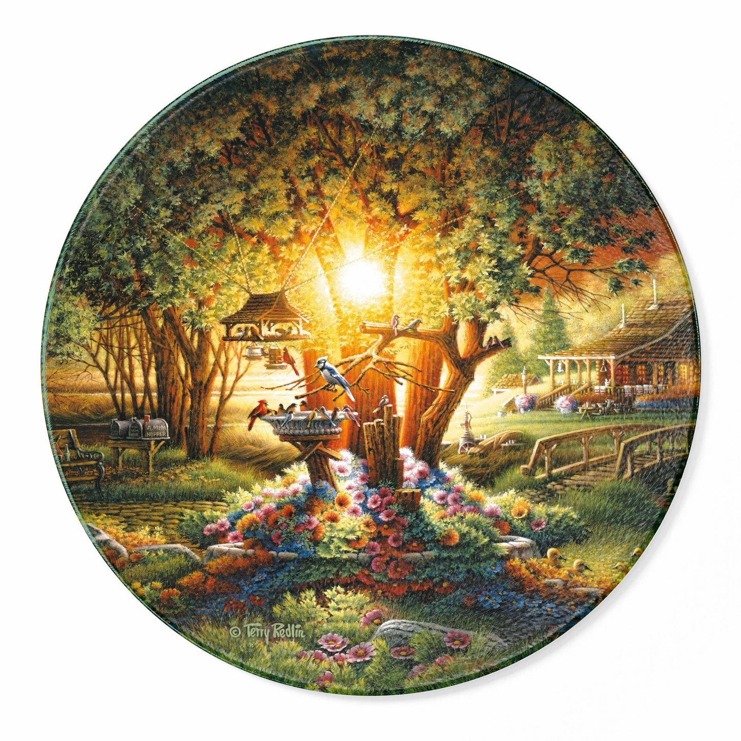 Colours of Spring Round Cutting Board - Wild Wings