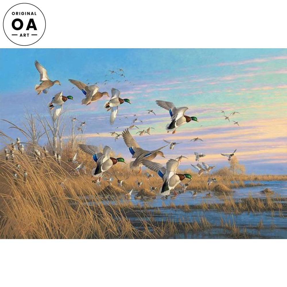 Dropping In—Mallards Original Oil Painting - Wild Wings