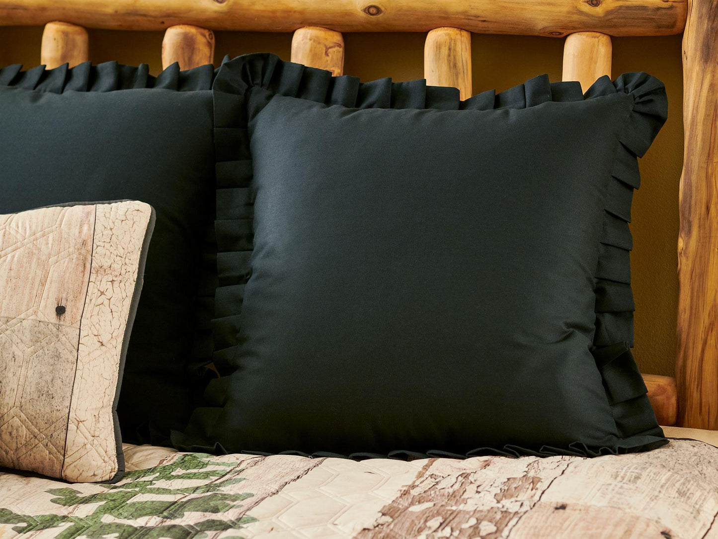 Black Euro Sham - Wild Wings