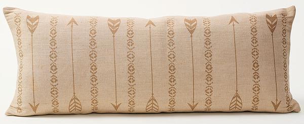 Extra Long Arrow Burlap Pillow - Wild Wings