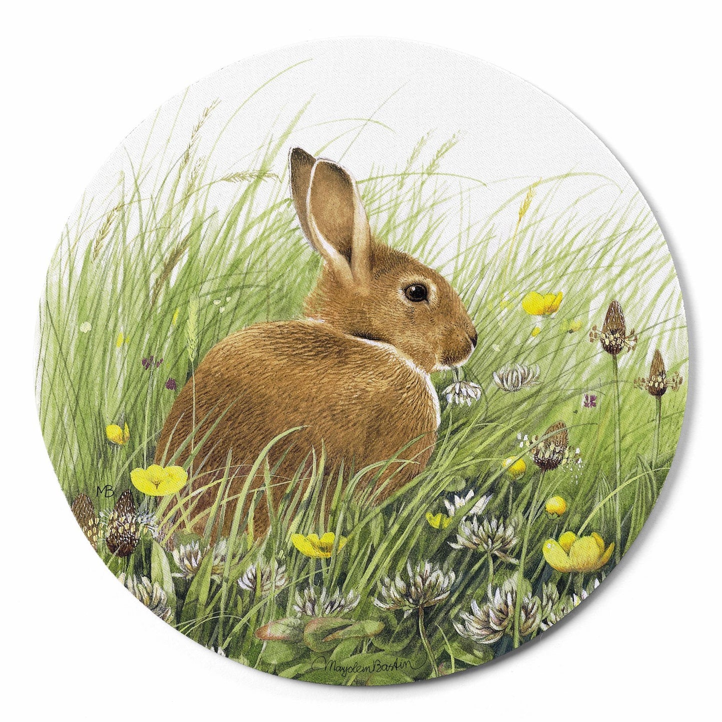 Grabbing a Bite - Bunny Mouse Pad - Wild Wings
