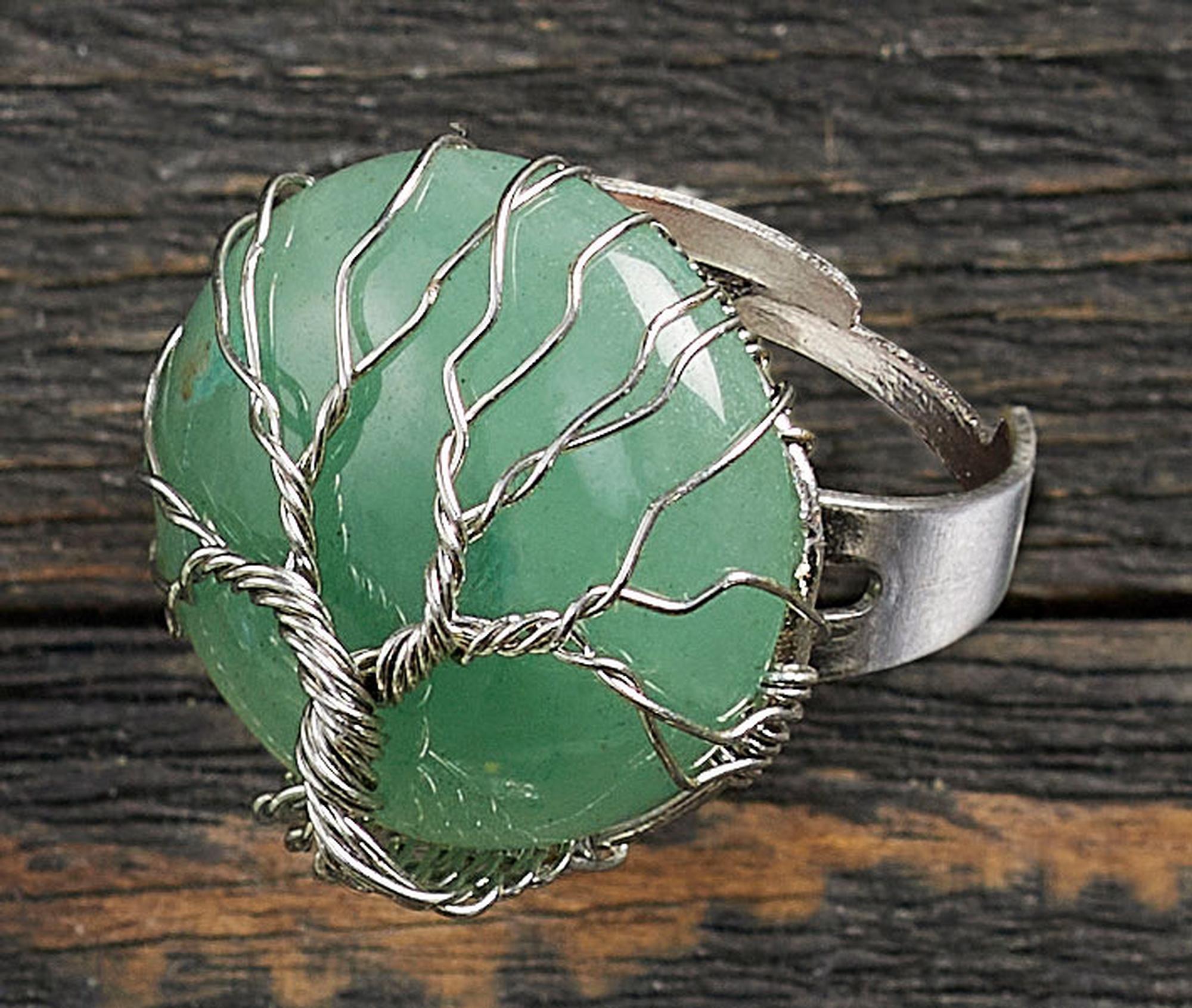 Tree of Lifeâ€”Green Aventurine Ring from Wild Wings