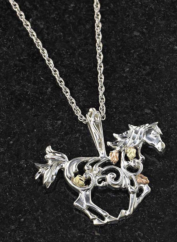 Horse & Leaf Black Hills Necklace - Wild Wings