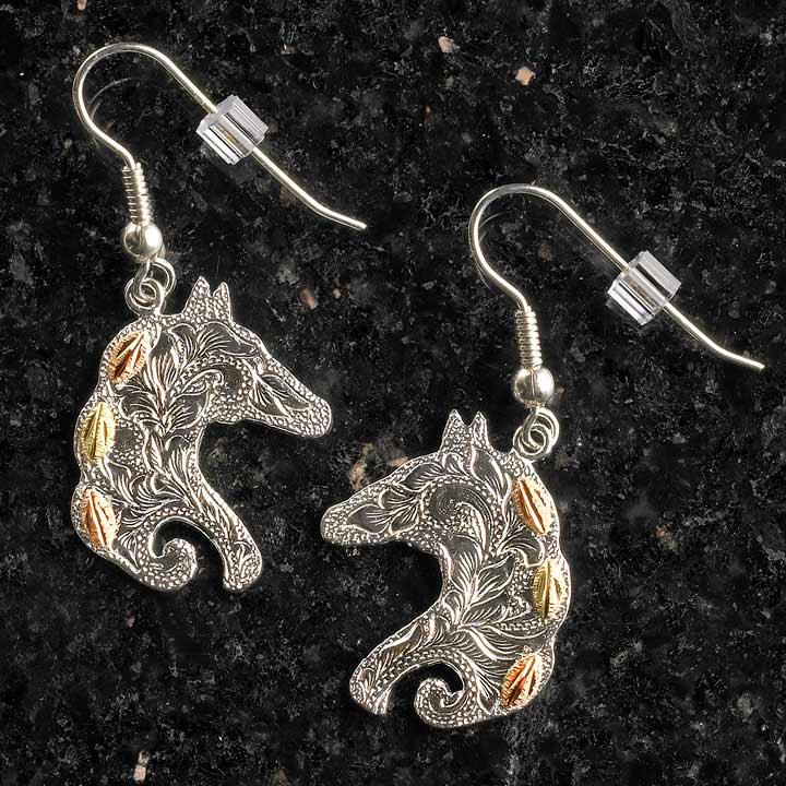 Horse Bust Earrings - Wild Wings