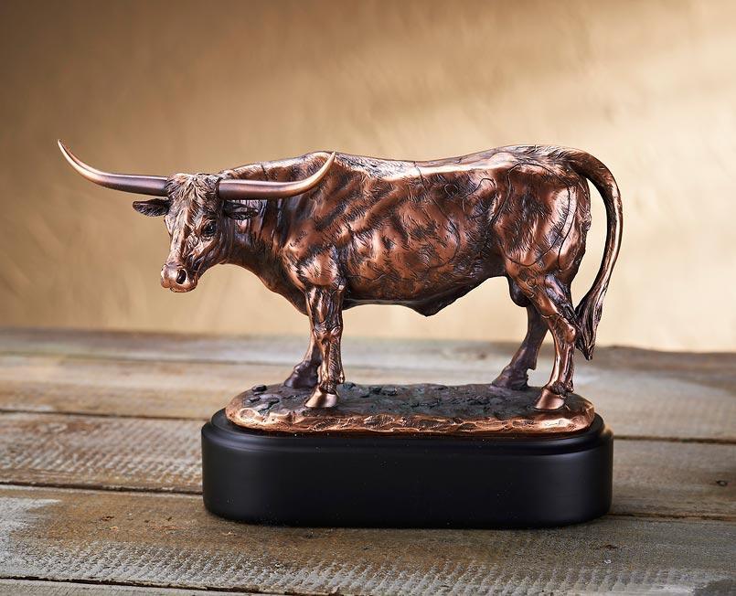 Longhorn Steer Sculpture - Wild Wings