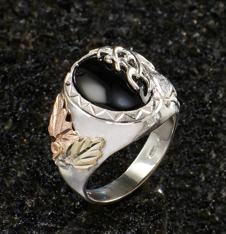 Onyx Elk Men's Ring - Wild Wings