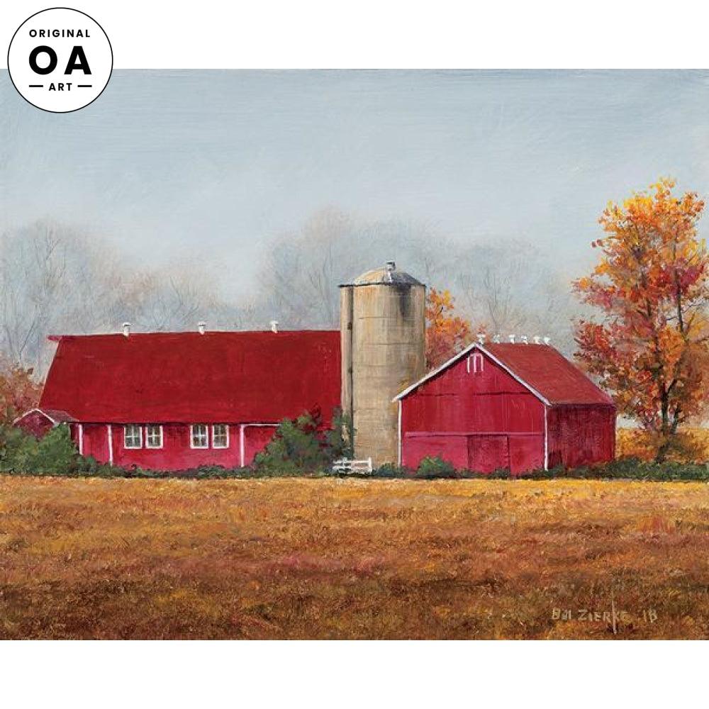 New Red Roof Original Acrylic Painting - Wild Wings