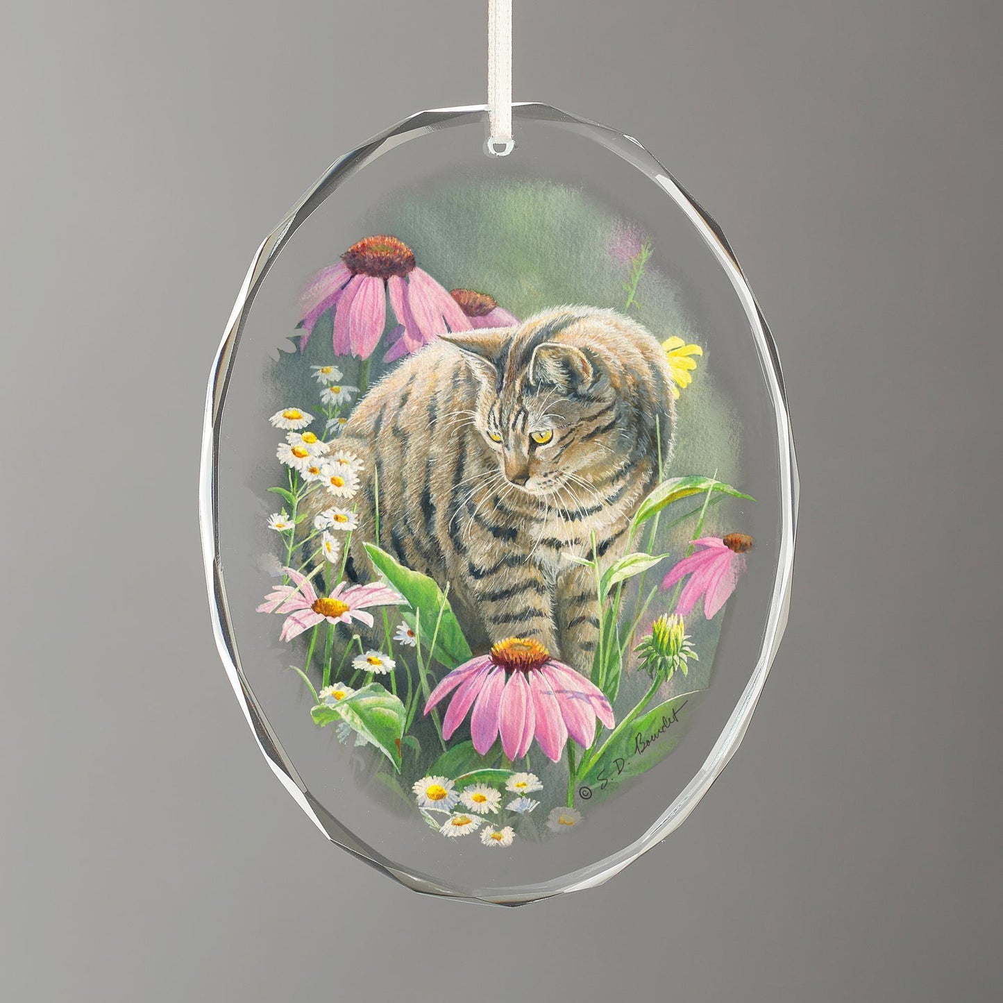 Benny in Wildflowers Oval Glass Ornament - Wild Wings