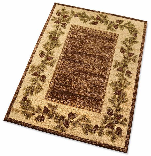 Pinecone Border Area Rug - Wild Wings