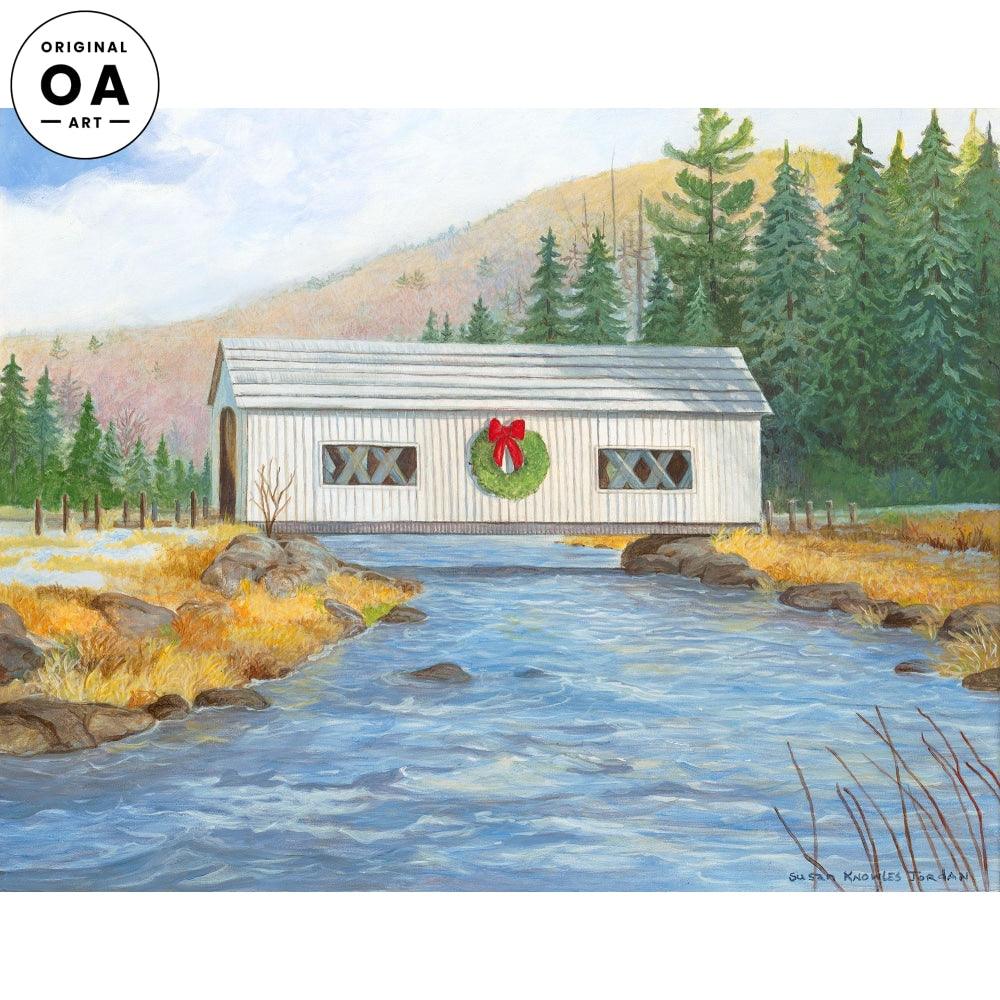 Quiet Side—Covered Bridge Original Acrylic Painting - Wild Wings