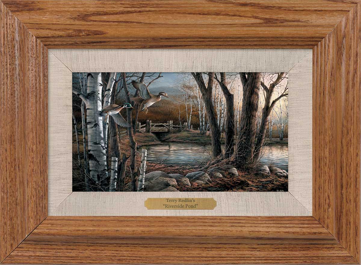 Riverside Pond Framed Oak Collage - Wild Wings