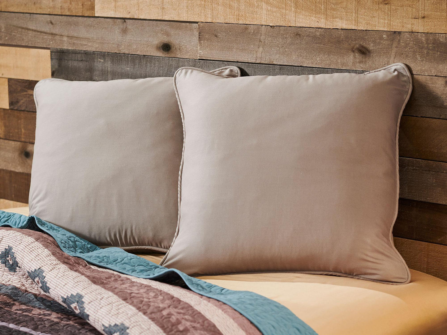 Smokey Taupe Euro Sham - Wild Wings